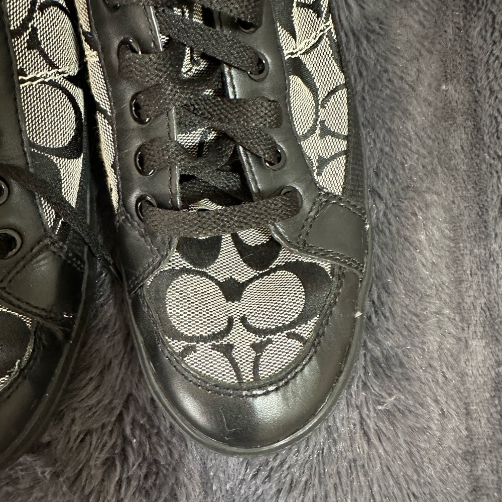 Coach Ellis High Top Sneakers Black and Gray US Women’s Size 8.5 Y2K - Picture 5 of 12